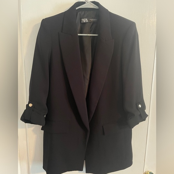 ZARA Blazer with 3/4 Cuff Sleeve - Picture 3 of 4